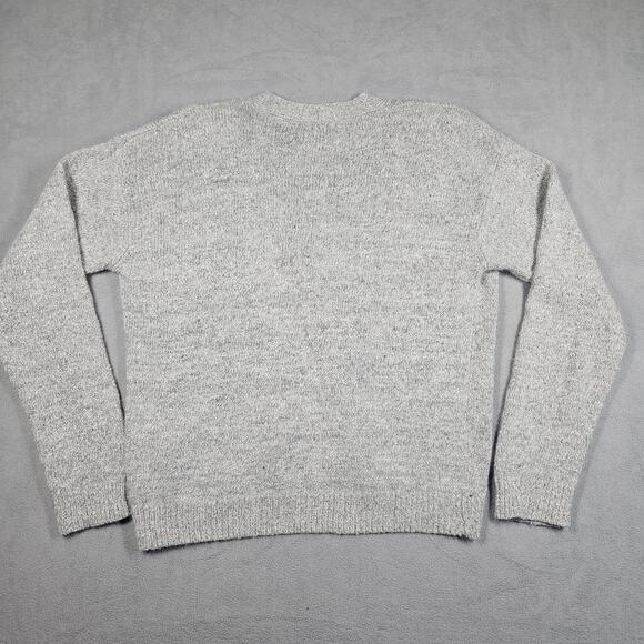 Vtg Private Party Angora Cardigan Womens M Argyle Floral Grey Granny Retro 90s - Picture 14 of 16